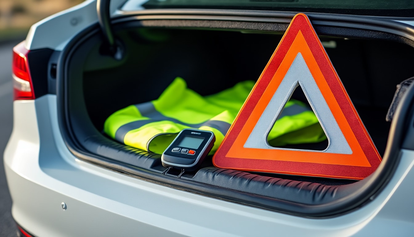 Éthylotest, gilet et triangle : ce qui est obligatoire