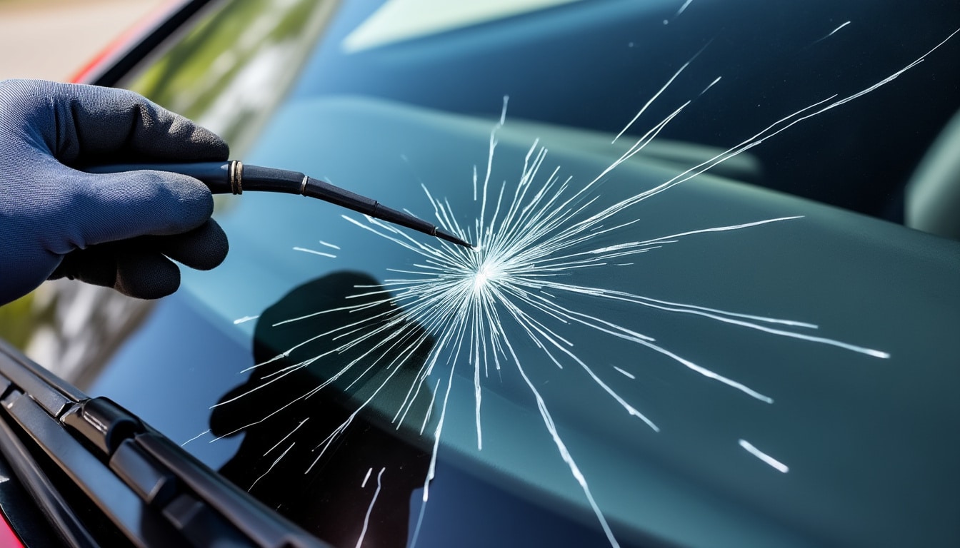 Impact sur le pare-brise : réparer ou remplacer
