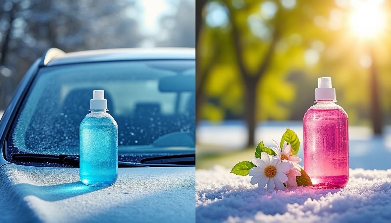 Liquide lave-glace : hiver et été