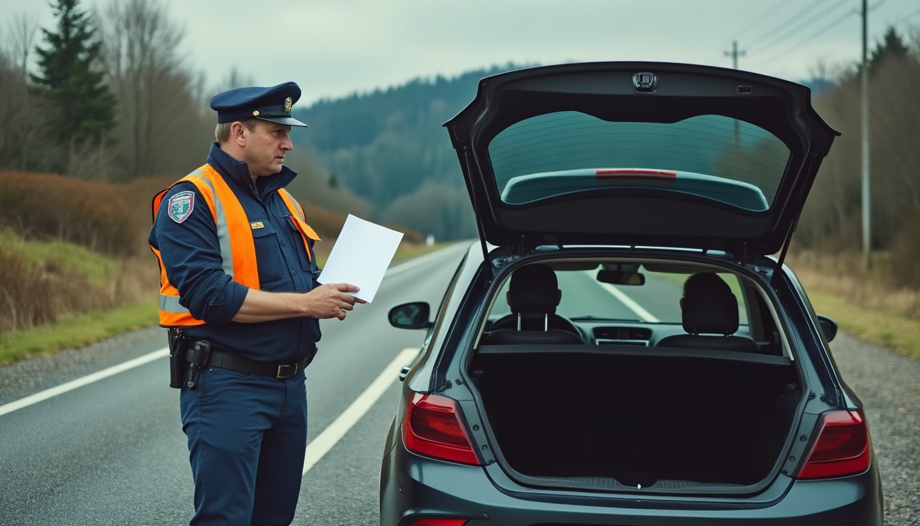 L&rsquo;amende en cas d&rsquo;absence de gilet ou de triangle