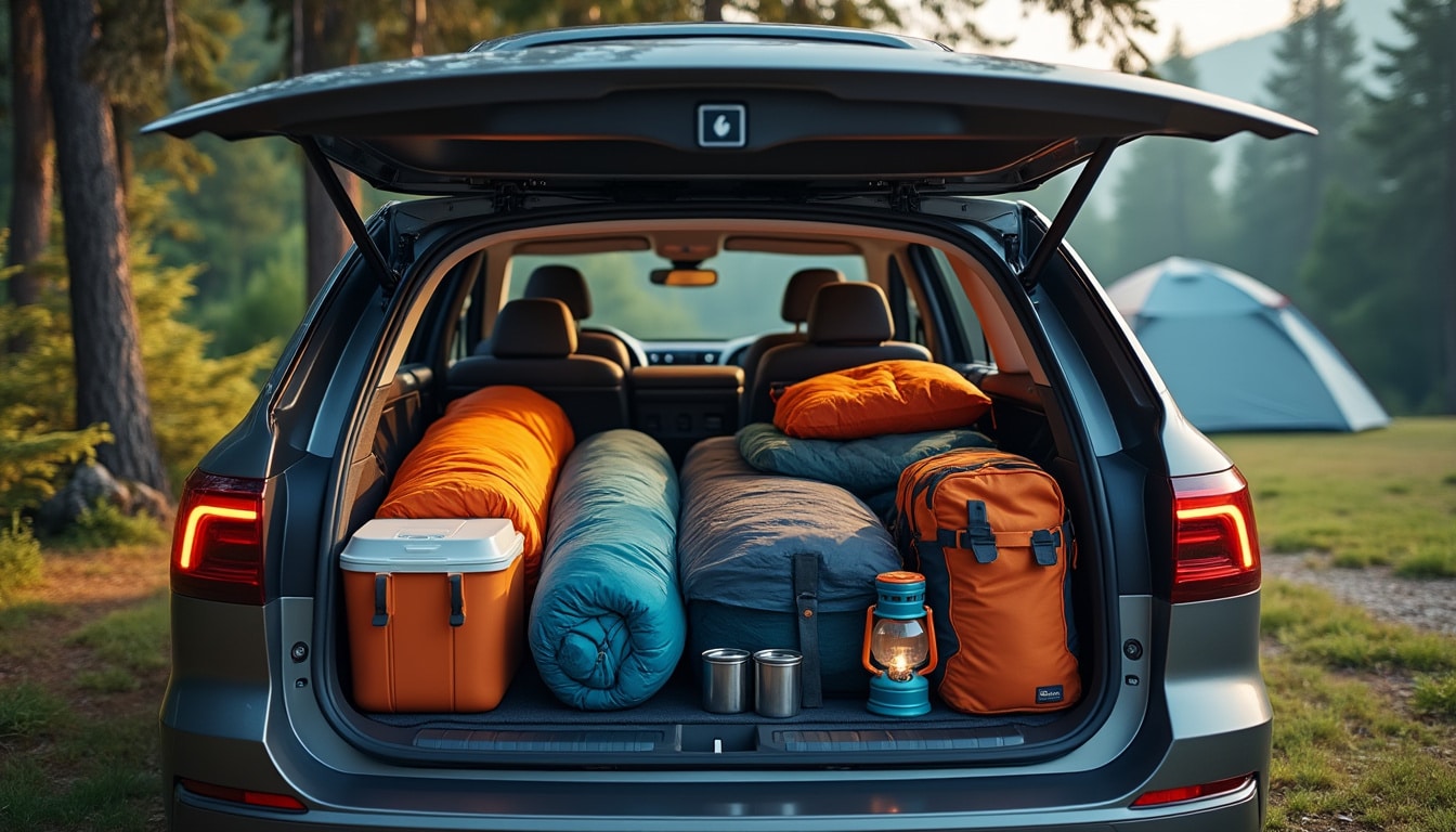 Voiture et camping : le matériel qui tient dans un coffre